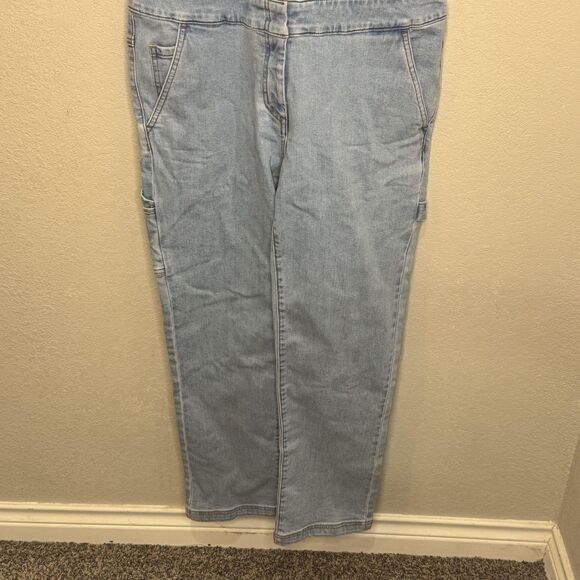 Wildfang Jumpsuit Womens Small Light Wash Essential Denim Short Sleeve Coverall - Picture 4 of 10